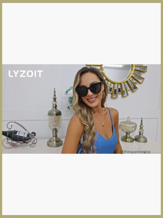 Oversized Cat Eye Sunglasses with Polarized Lens UV Protection